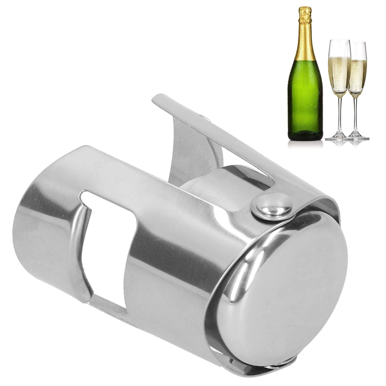 Stopper Bottle Stopper Wine Bottle Stopper Anti Leakage Stainless Steel Vacuum Caps for Wine Collection, Beer Saver Sealer（5.7*3.8 cm）