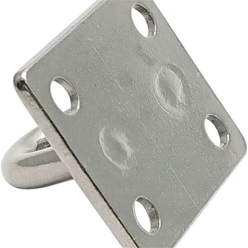 2Pcs M5 Stainless steel hook rope pull ring/square eye plate/marine deck hardware rigging/door buckle yacht accessories Screws Included