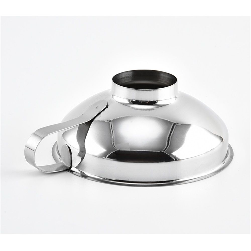 Stainless Steel Canning Funnel with Handle for Wide and Regular Jars & Canning Jars, Wide-Mouth Funnels for Transferring Liquid and Dry Ingredients, Fluid, Oil, Powder, Beans & Jams（small size）