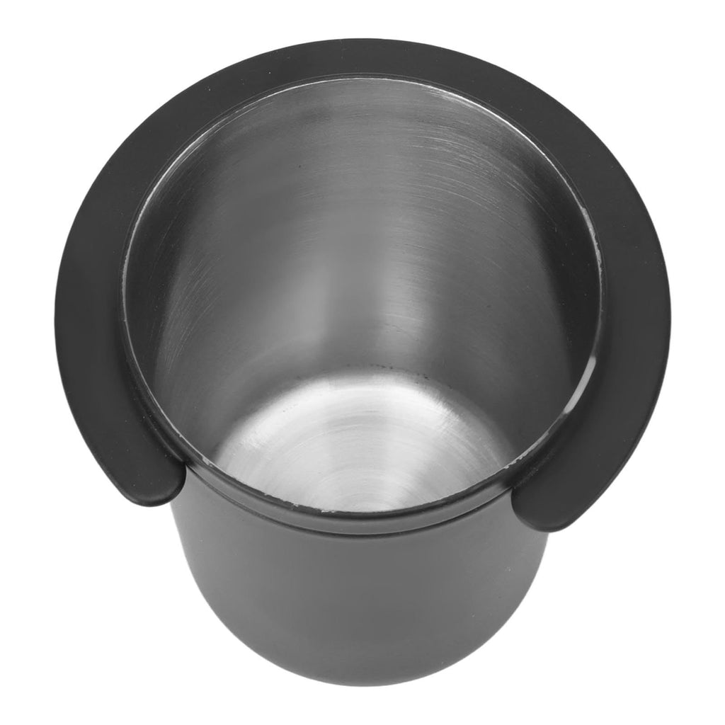 53mm Coffee Dosing Cup Stainless Steel Bar Dosing Powder Feeder Part DIY Coffee Machine Dosing Tool Accessory(53mm black)