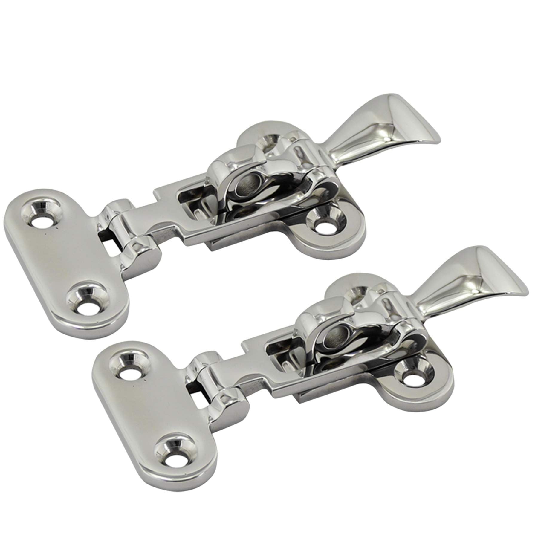 2pcs Heavy Duty 316 Stainless Steel Anti-Rattle Lockable Hold Down CLAMP Latch Locker Hatch Hardware