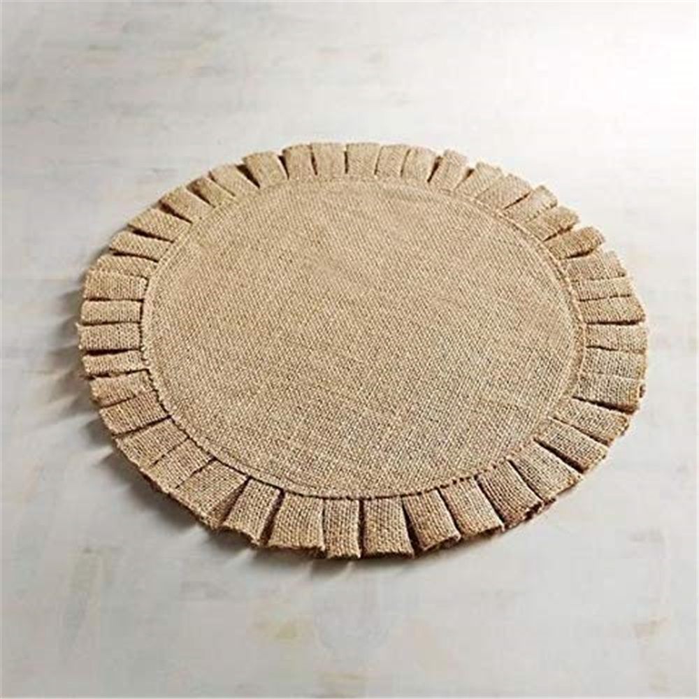 4pcs Handmade Round Table Placemats - Vintage Mats for Parties, Dining Table, Coasters - Decorative Placemats -