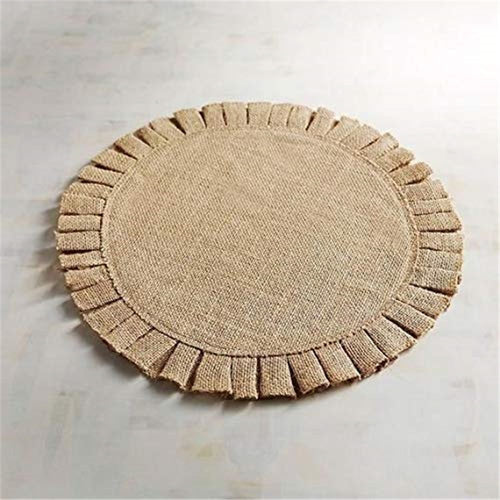 4pcs Handmade Round Table Placemats - Vintage Mats for Parties, Dining Table, Coasters - Decorative Placemats -
