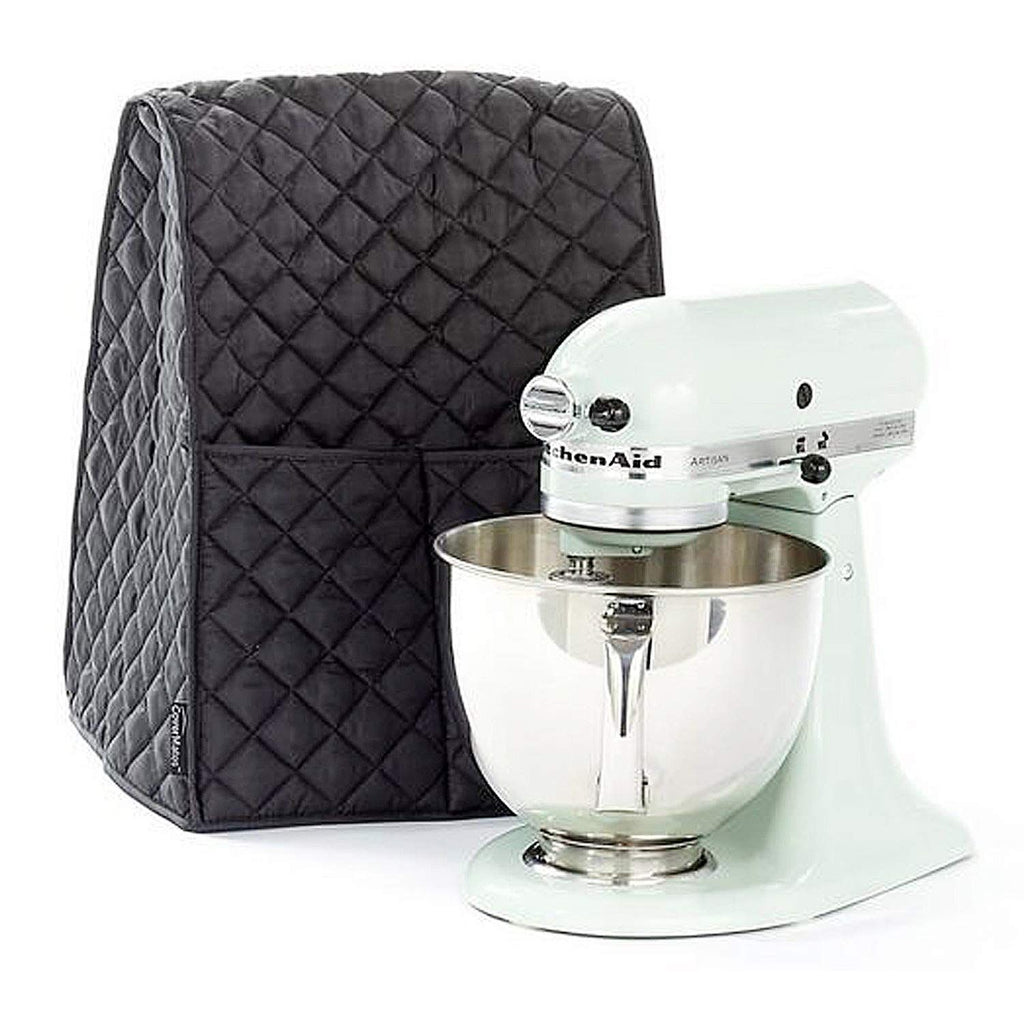 Tilt-Head Stand Mixer,  Dust Cover with Pockets for Accessories.Dust cover for household mixer(BLACK)