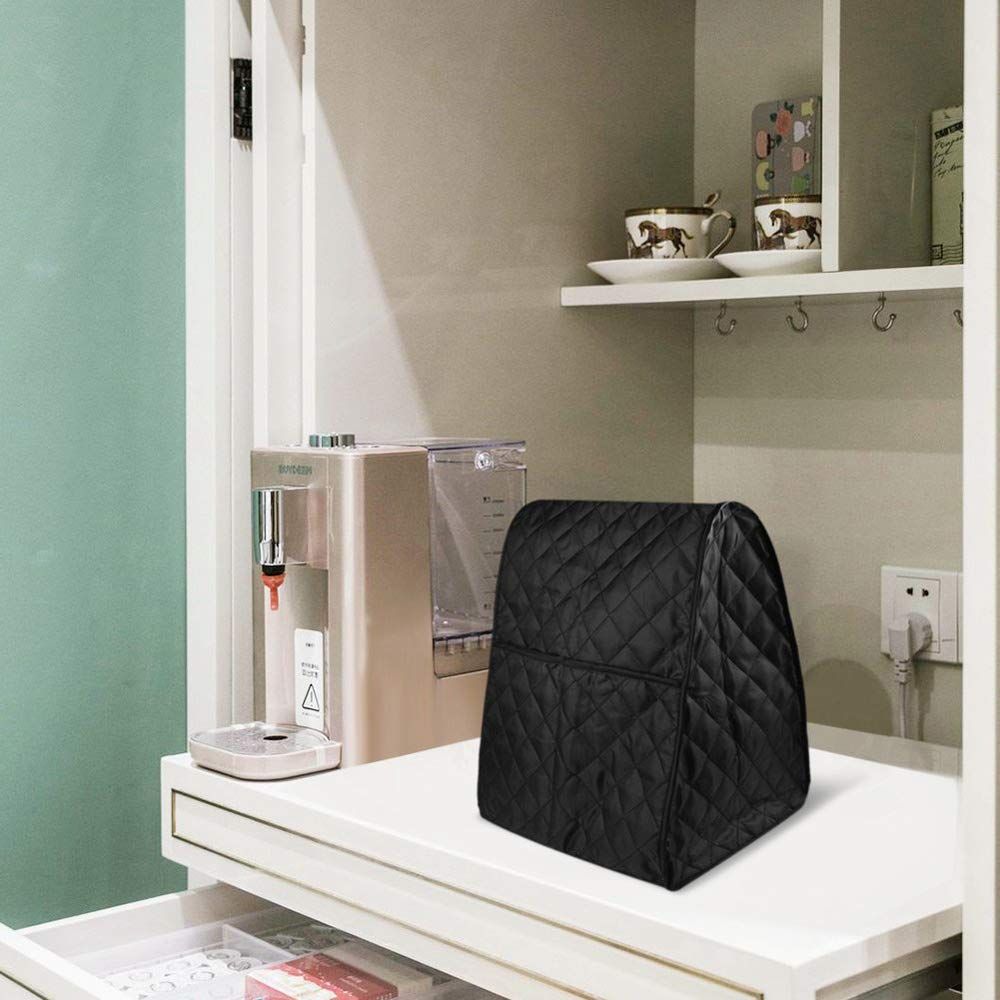 Tilt-Head Stand Mixer,  Dust Cover with Pockets for Accessories.Dust cover for household mixer(BLACK)
