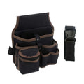 Multifunctional Tool Storage Bag - Tool Bags Roll Up, Oxford Cloth Multi-Pocket Organizer for Electrician, Automotive and Gardening Tools, Adjustable Waist Bag(Brown)