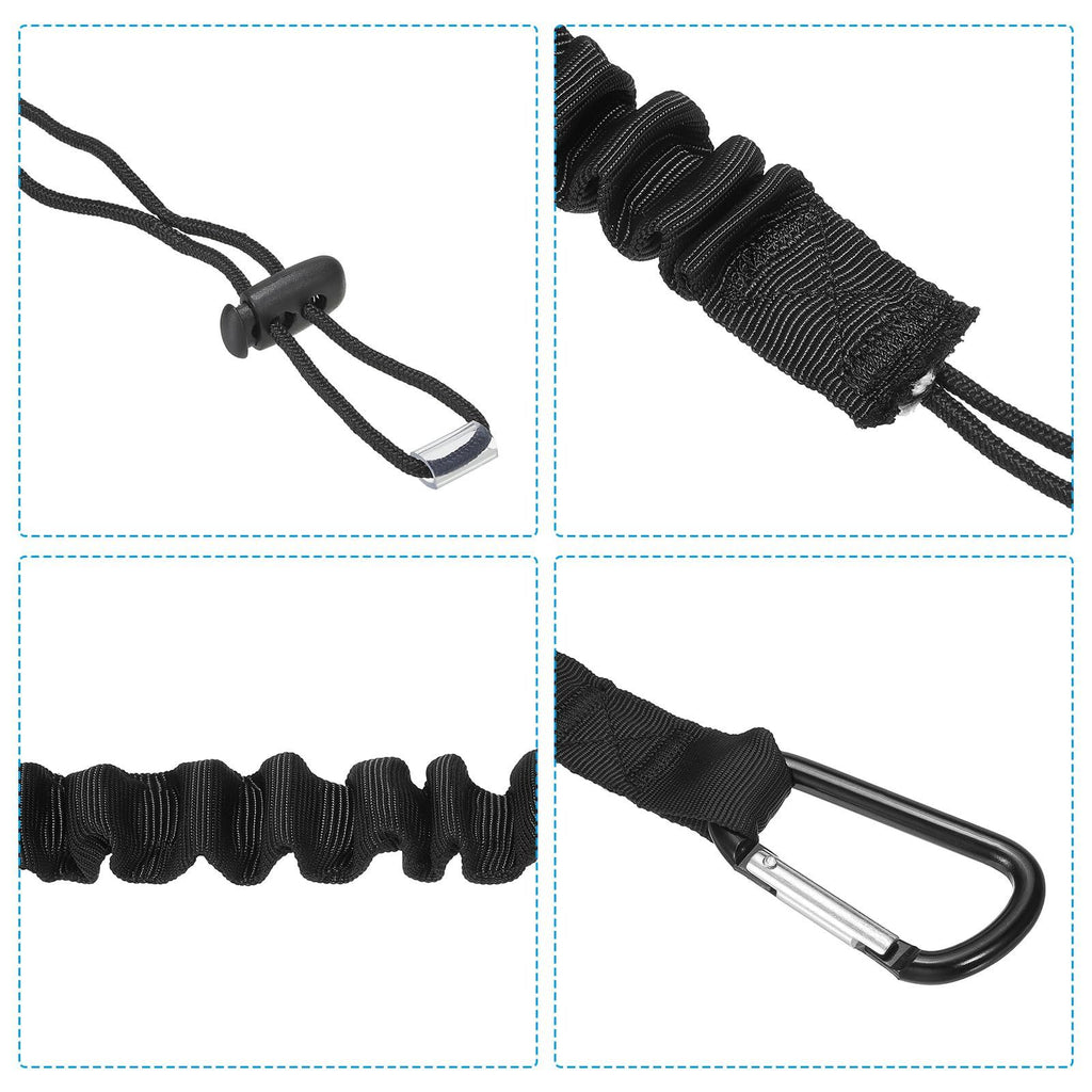 2 safety ropes for high-altitude work tools to prevent falling, 80cm-90cm safety rope, (black climbing buckle)