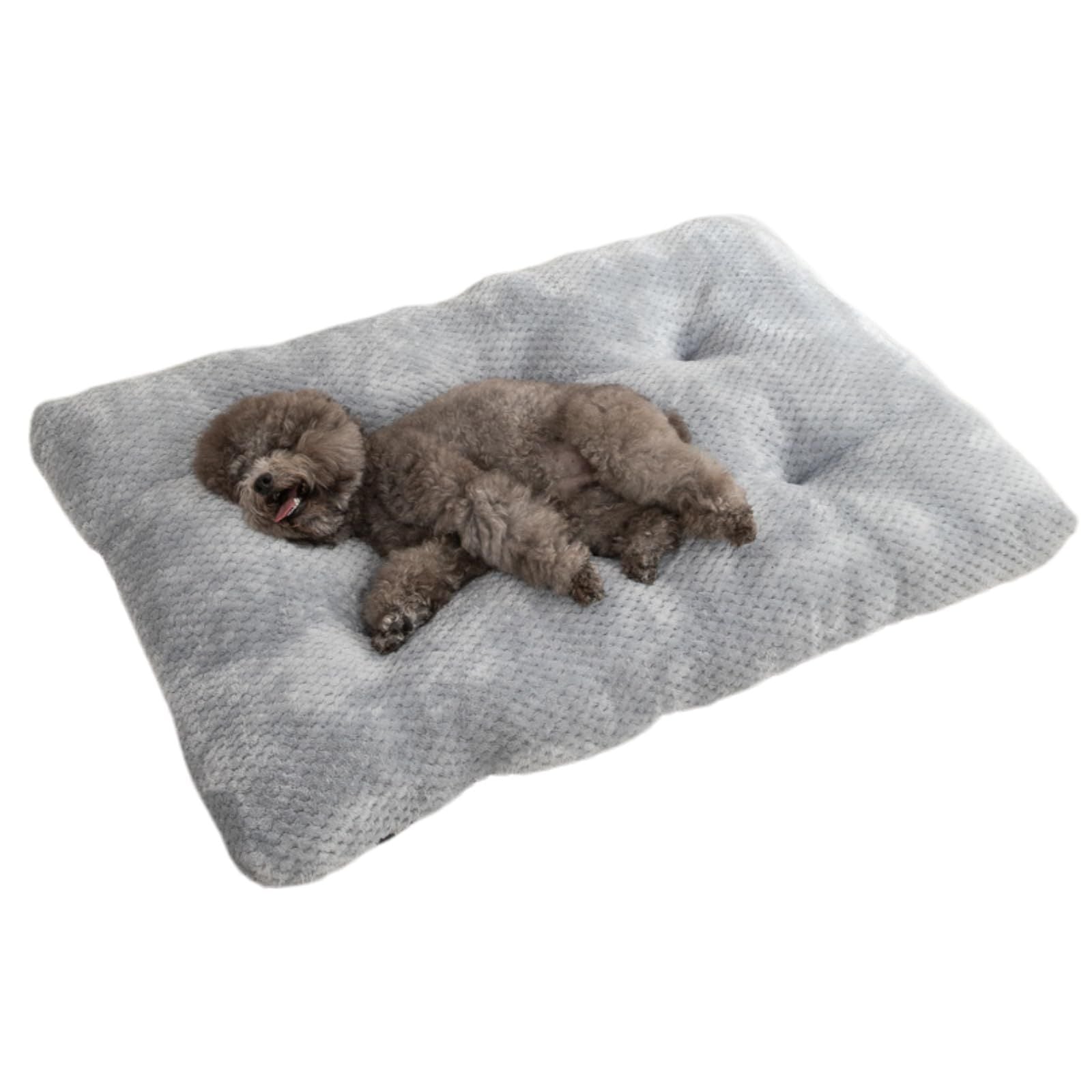 Deluxe Pet Beds, Super Plush Dog or Cat Beds Ideal for Dog Crates, Machine Wash & Dryer Friendly (Light Gray,55*40cm)