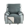 Waterproof Recliner Chair Cover,  Non Slip Recliner Cover with Pockets, Furniture Protector Washable Recliner Slipcovers for Pets, Kids (light gray, 1 Seat)