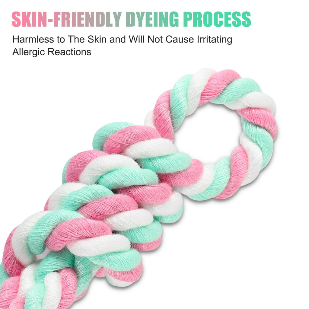 Dog rope 150cm hand woven cotton rope, suitable for small and large dogs, new gold heavy-duty metal buckle (cherry blossom powder 150cm * 1.2cm)