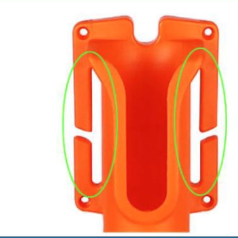 Adjustable Fishing Rod Socket Lightweight Poles Tube Mount Bracket Socket Accessories Easy Installation（Orange box with belt included）