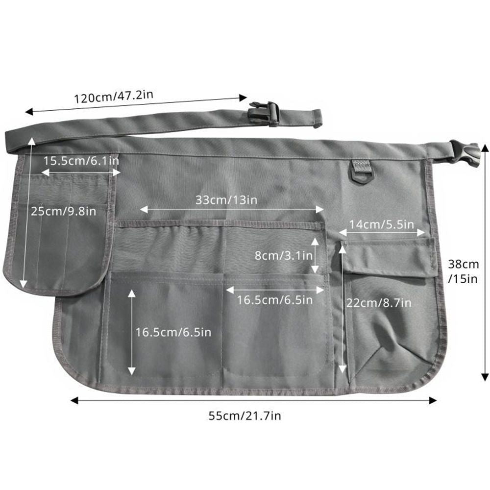 7-pocket waterproof professional cleaning apron. Specially designed for professional cleaners. Just like the clean storage waist bag around your waist（grey）