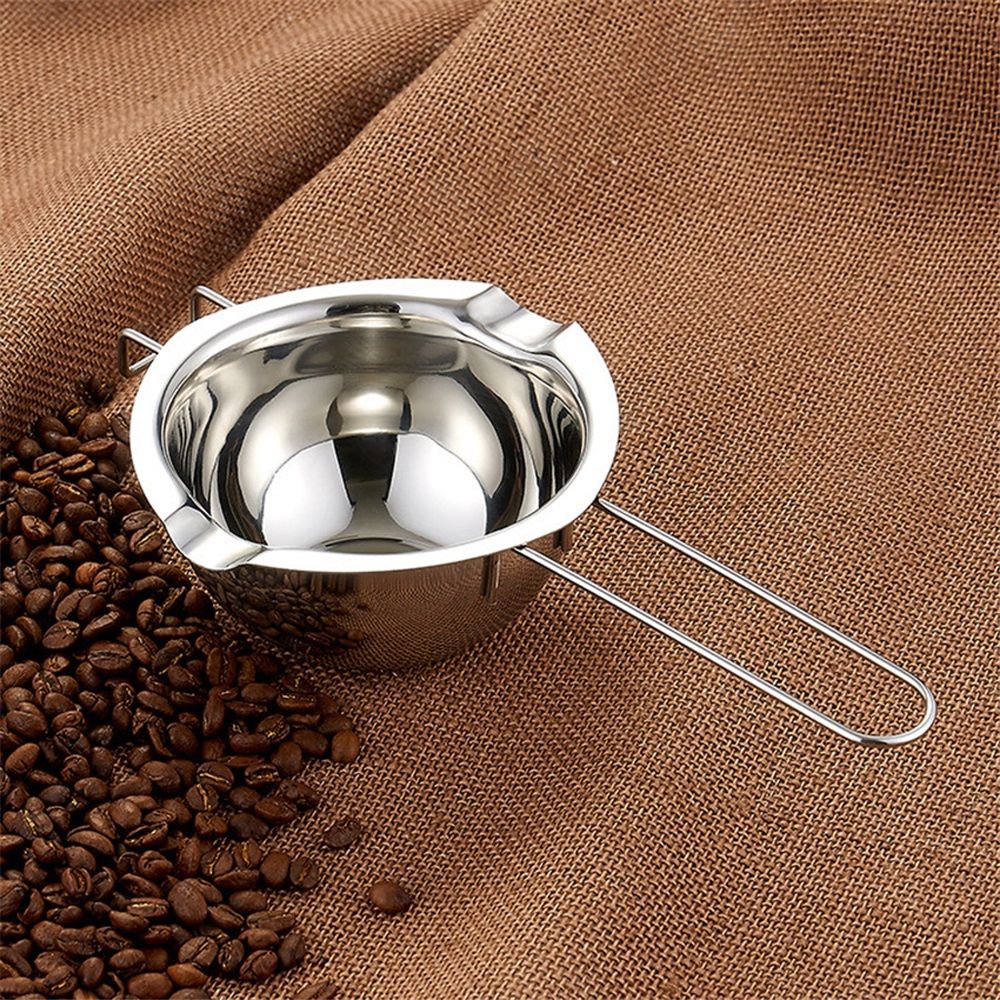 400ML upgraded stainless steel chocolate, candle, and candy melting pot, handmade soap melting small pot (304 steel)