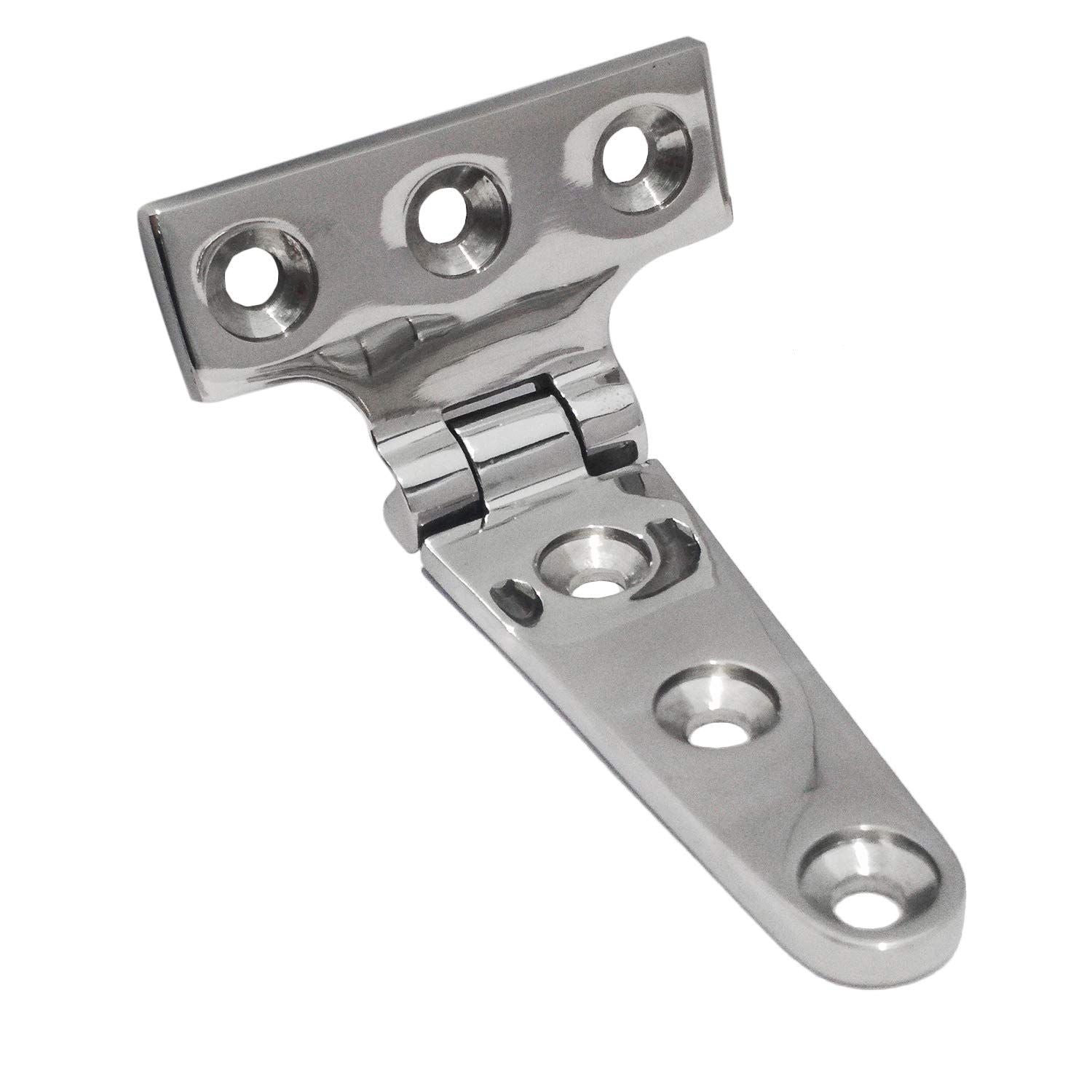 2pcs 316 Stainless Steel T Hinge, Resistance, Mirror Polished,  for Cabinet Doors, Garden Gates, Boats, Yachts（100*54*4.8mm）