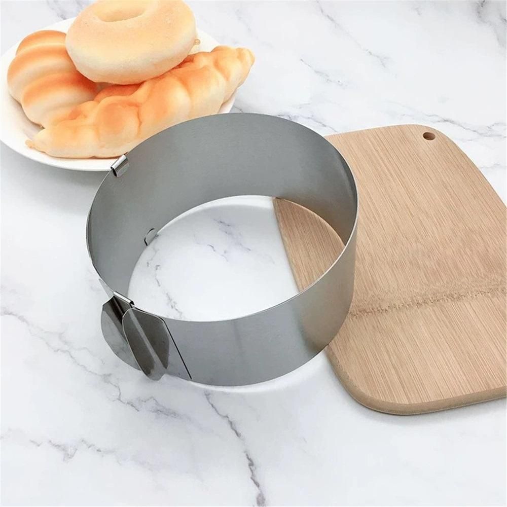 Adjustable 6-12 Inch Circle Cookie Cutter - round cake cutter Mousse Layered Cake Mold Baking Ring (6-12inch)