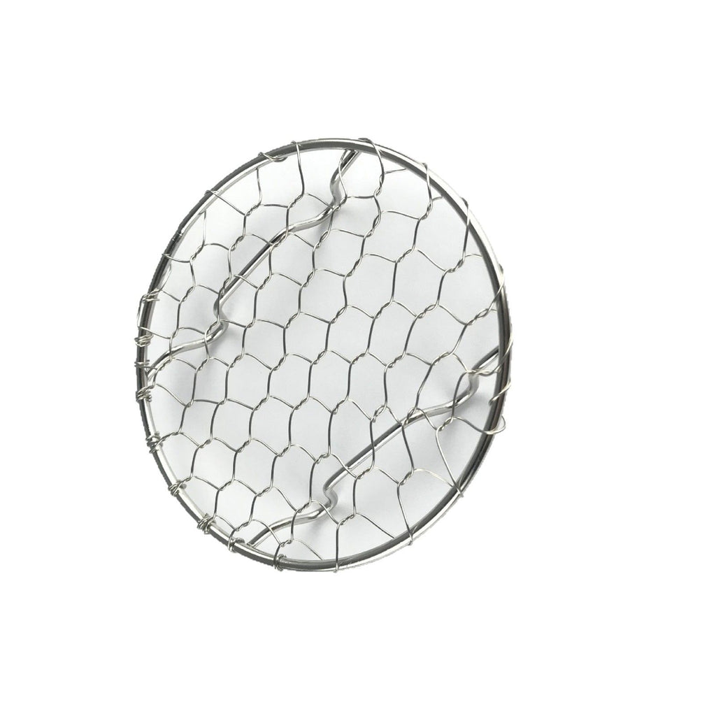 304 stainless steel circular hand woven oil spill net for frying, oil spill rack pad for toast, stainless steel wire mesh for collecting and grilling(9cm)