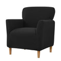 Stretch Chair Covers Banquet Armchair Slipcovers Knitted Armchair Sofa Covers Chair Slipcover Anti-Slip Furniture Protector for Living Room Friendly for Kids Pets (Black)
