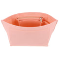 Felt inner bag, inner bag, felt storage and organizing bag, large capacity felt dumpling shaped makeup bag（pink）