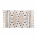 Boho Bathroom Rug   Hand Woven Cotton Tufted Chic Diamond Print Tassels Throw Rugs Door Mat Indoor Area Rugs for Bedroom, Living Room, Laundry Room（60*90cm）