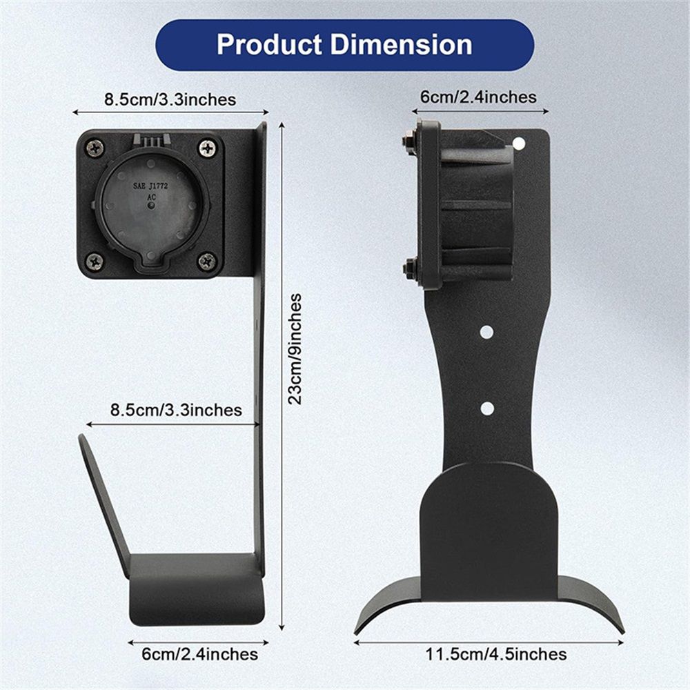 for  Charger Holder Wall-Aligned Mount Space-Saving,Stainless steel car charger holder hanging charger cable& Plug Holster Dock forConnector
