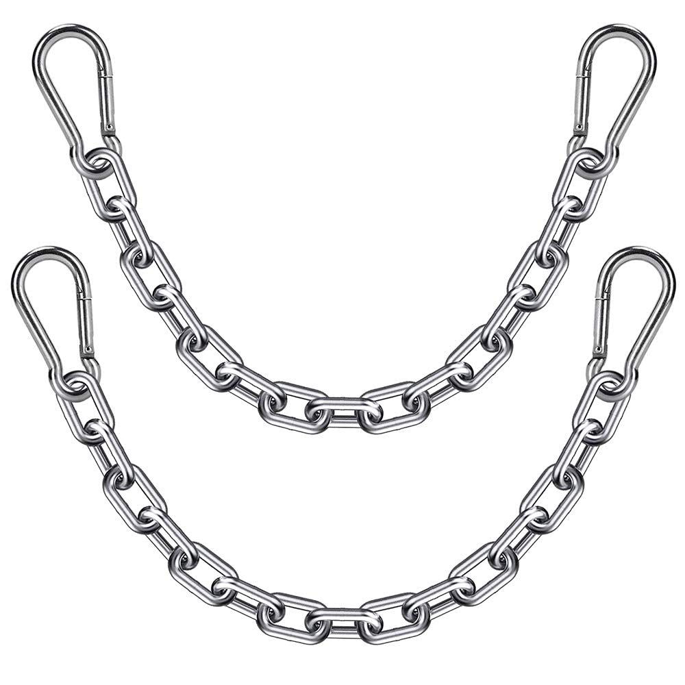 2 Boxing Punching Bag Chain , Stainless Steel Heavy Duty Hanging Chair Chain Kit Hammock Chair Hardware for Indoor Outdoor Playground Swing Set, Hanging Heavy Bag,