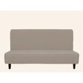Stretch  Queen Size Couch Cover Sofa Bed Cover Furniture Protector with Elastic Bottom, Elastic waterproof milk silk armless sofa cover universal folding sofa bed cover（Shallow Mocha）