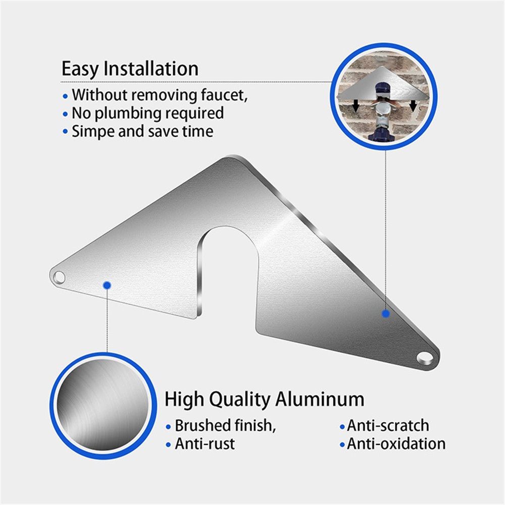2-piece set - the best faucet mounting plate | hose box fixing kit | outdoor faucet repair | slide in | no need to disassemble faucet! No need for pipelines!