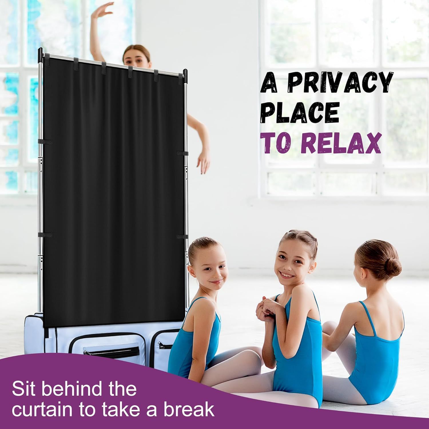 Privacy curtains for portable changing rooms, suitable for dancer backstage accessories, camping, curtains