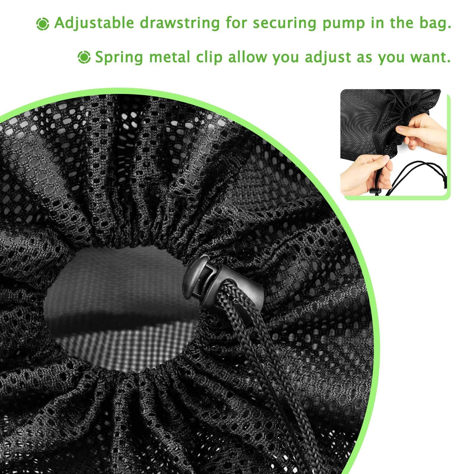 31*41CM Upgrade Large Pump Barrier Bag, Pond Filter Box, Black Media Bag Pump Mesh Bag (31*41CM, Black)