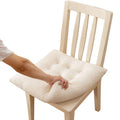 Autumn and winter thick chair cushions, plush cushions, dining chair cushions, office student cushions, chair cushions, winter fart cushions (white, 40*40cm)