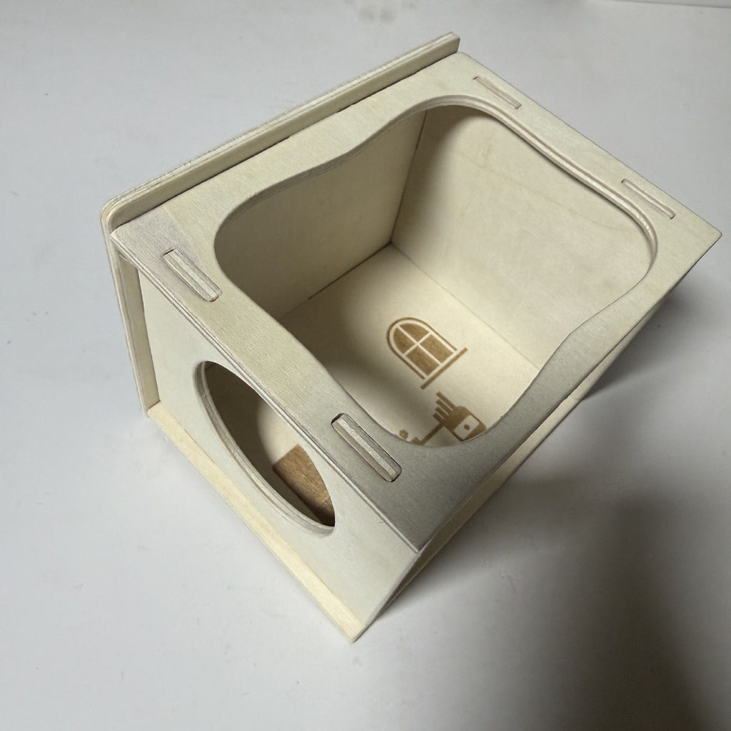 Hamster hiding place, wooden cabin, small animal, pet tunnel, exploration toy, dwarf hamster, sand rat, hedgehog, mouse's secret peephouse (study)