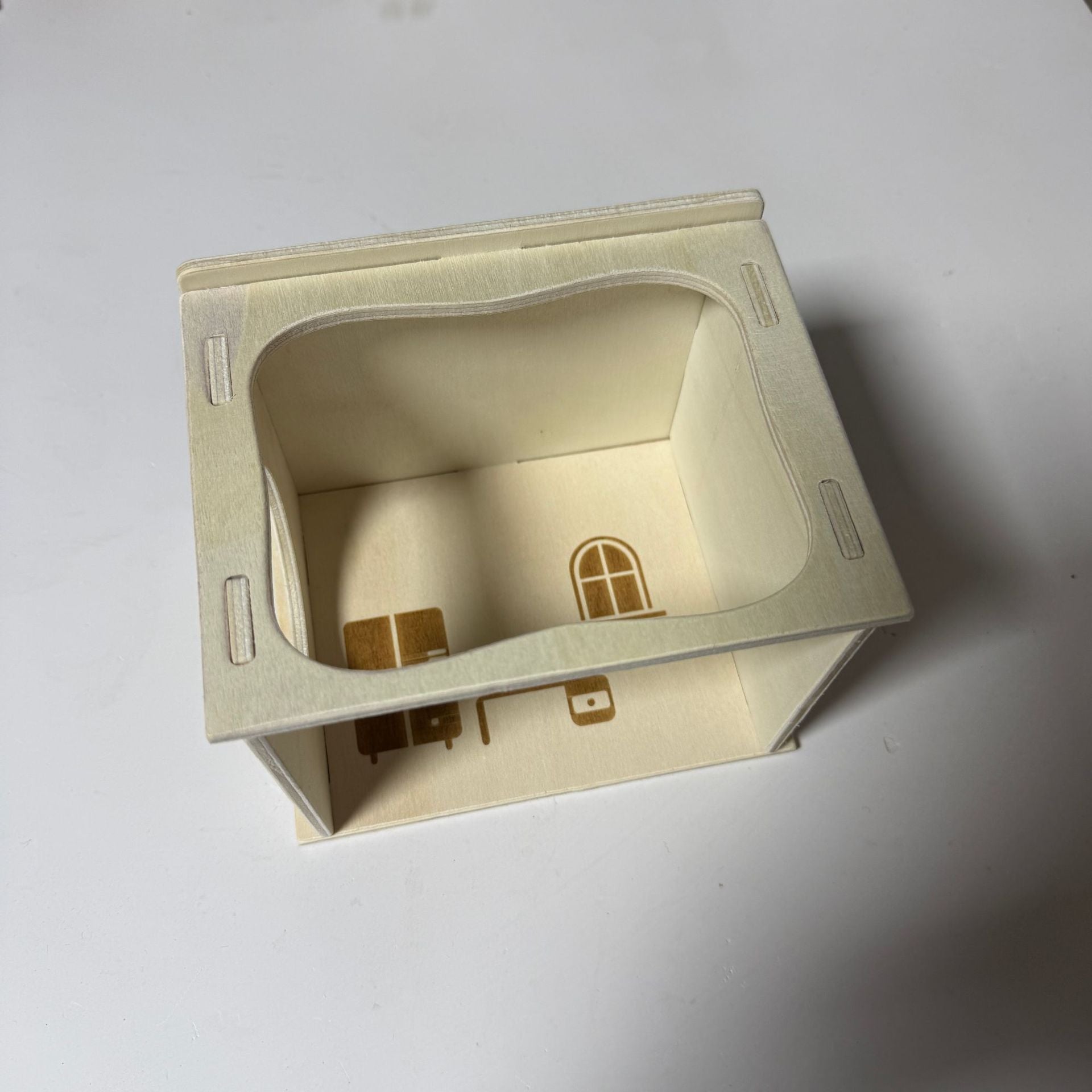 Hamster hiding place, wooden cabin, small animal, pet tunnel, exploration toy, dwarf hamster, sand rat, hedgehog, mouse's secret peephouse (study)