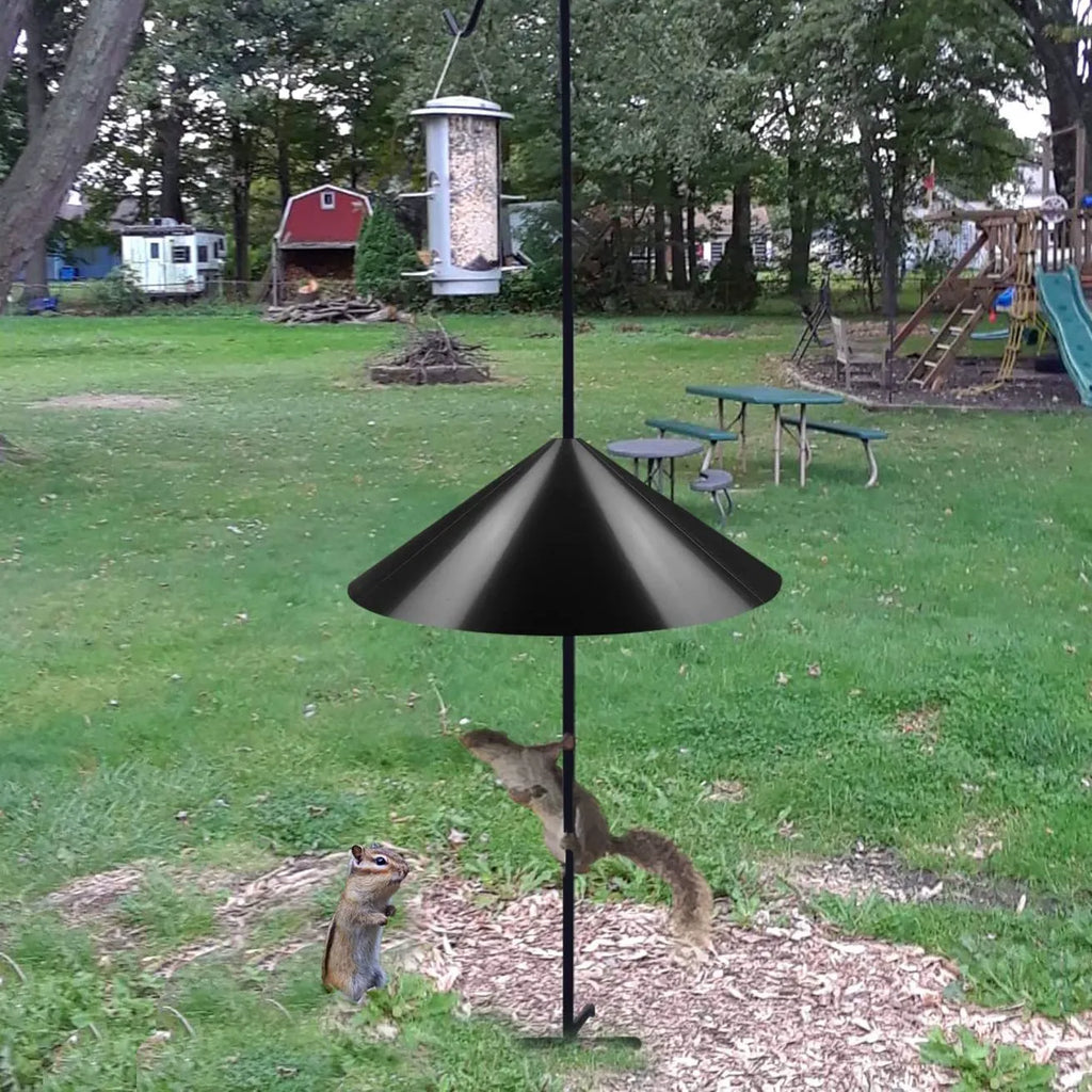 Squirrel Baffle for Bird Feeder Pole, Outside Pole Mount Bird House Guard for Outdoor Shepherd’s Hook, 16 Inch Diameter, 2 Packs