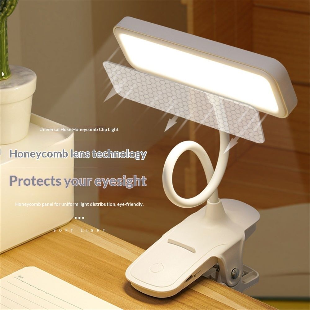 Clip on Light,  Eye Caring  LEDs Book Lights, 3 Brightness & Multiple Color Temperatures LED Desk Lamp Rechargeable Night Lamps for Home, Office and Dorm（Charging 4000）