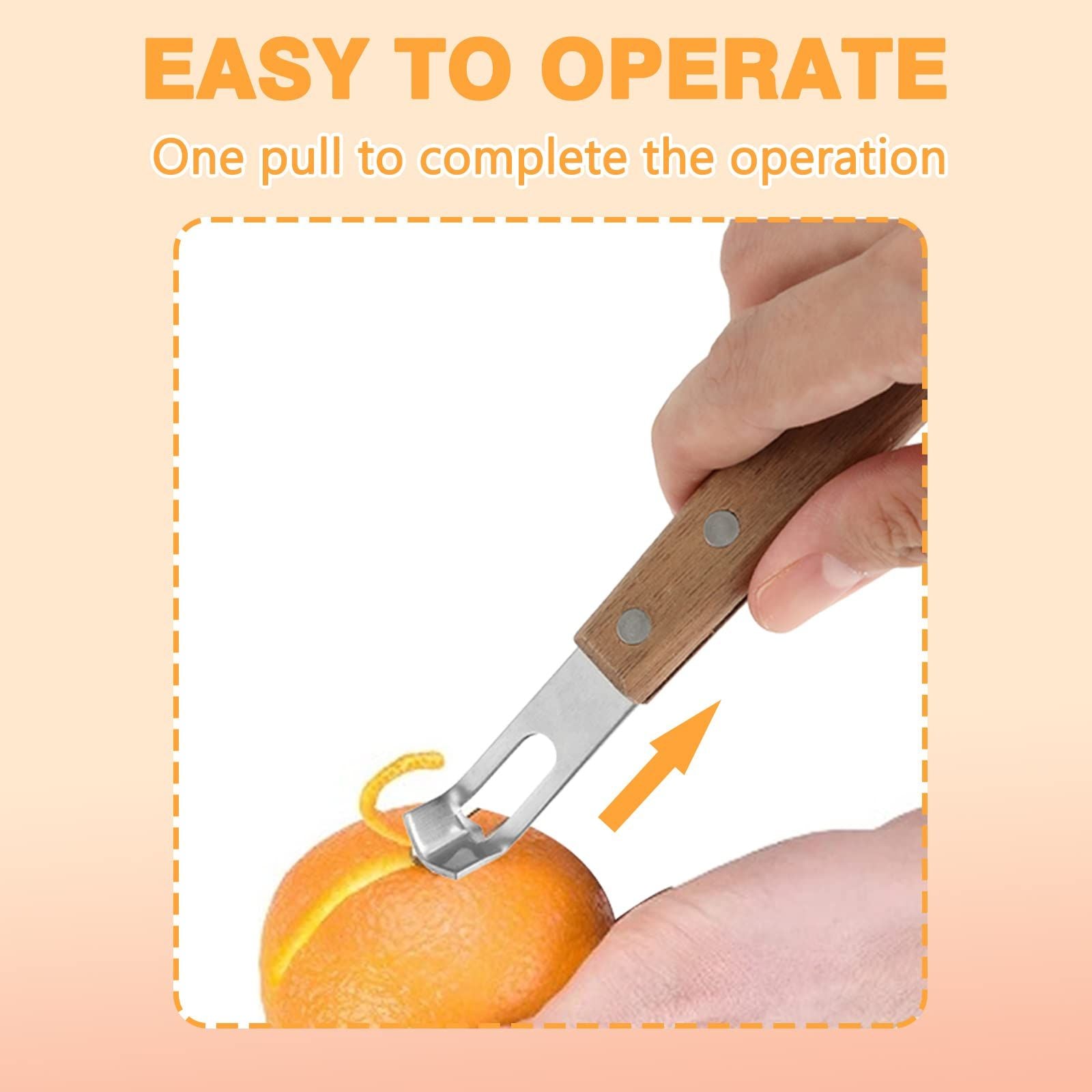 2pcs Citrus Tool -Stainless Steel Multi-function Cheese Grater and Wear-resistant Lemon Zester, Portable Citrus Peeler for Kitchen Us
