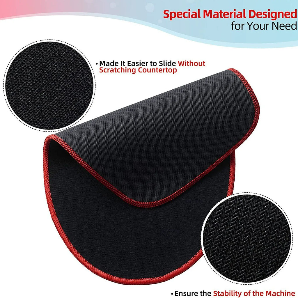 Sliding pad for vertical mixer, chef's machine anti slip pad - suitable for tilted kitchen auxiliary vertical mixer electrical sliding pad, table storage mobile sliding pad （small size red edge 4.5L-5L)