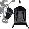 Golf Push Cart Storage Bag,Golf Cart Organizer, Backside Extension Storage Bag,Closure Push Cart Net Mesh Accessories（black 60x41cm）