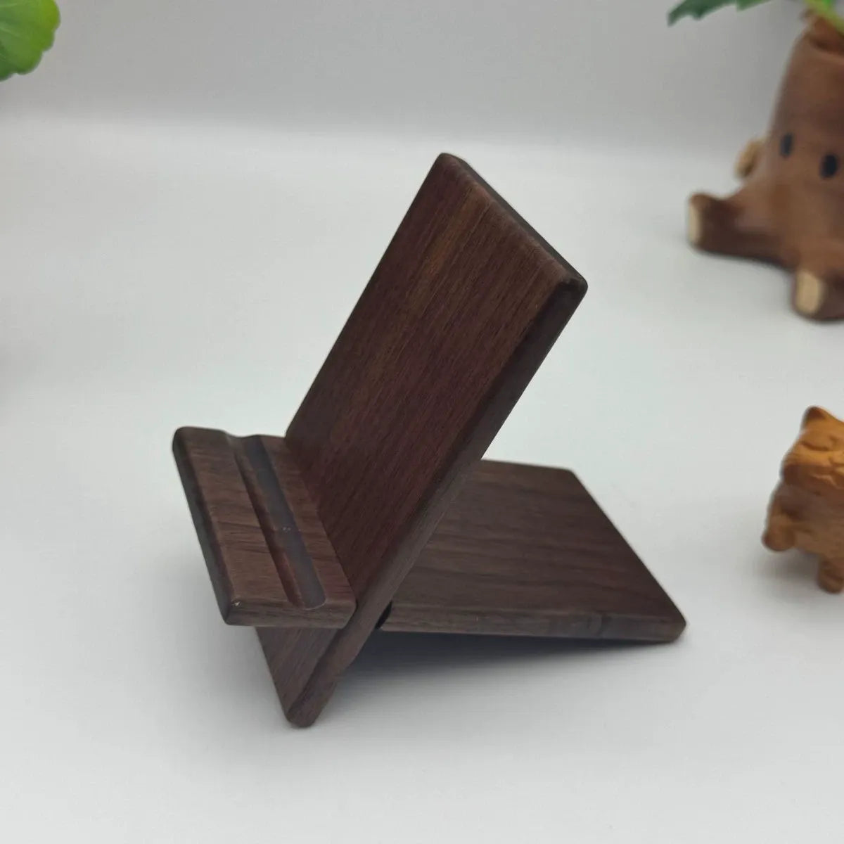 Solid Wood Phone Stand, Desktop Wooden Phone Stand, Simple Phone Holder, Compatible with All Phones (rosewood)