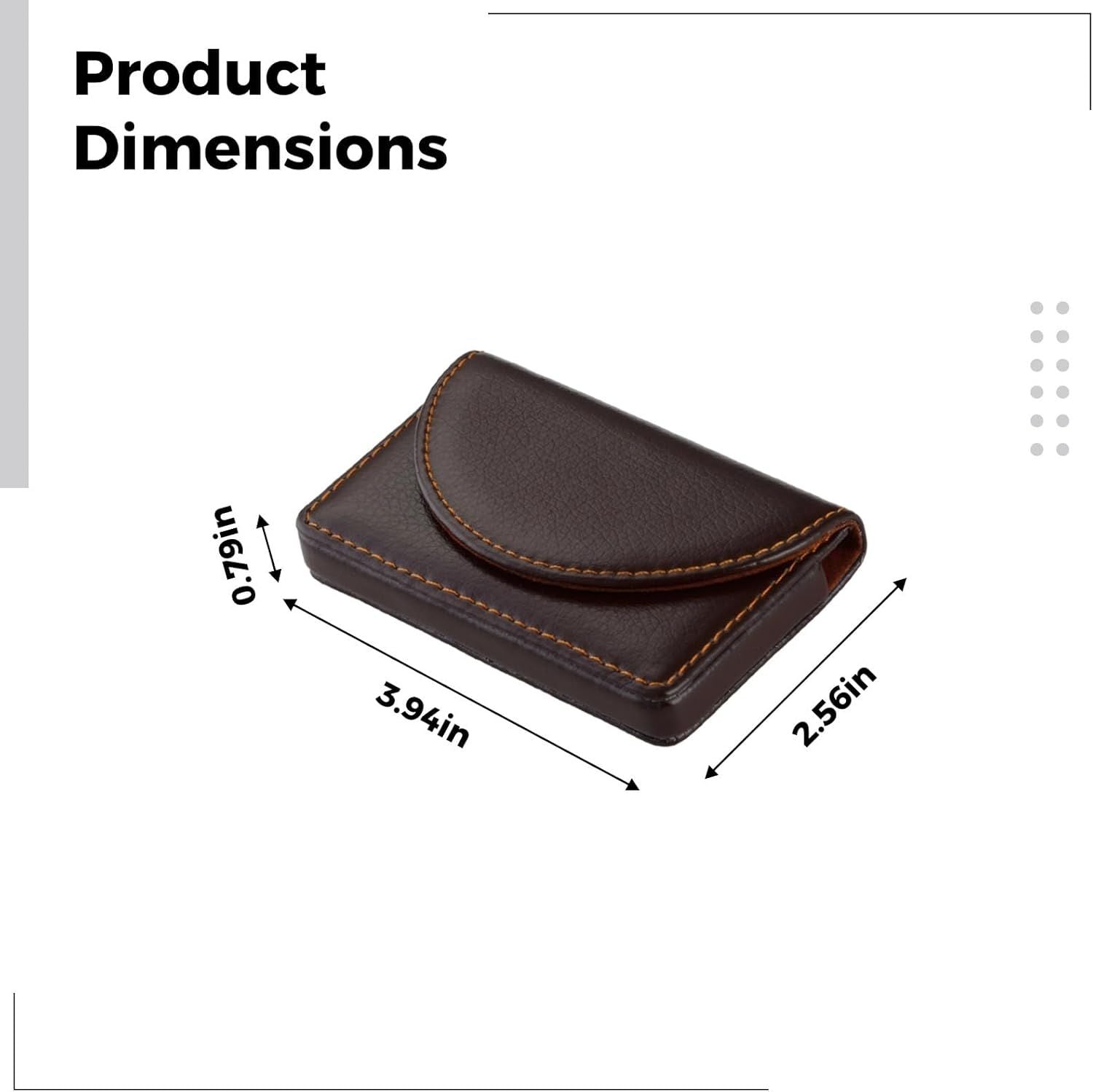 2pcs Leather Business Card Holder Walle for Men or Women Pocket Business Card Wallet Name Card Case Holder with Magnetic Shut,Black+Brown