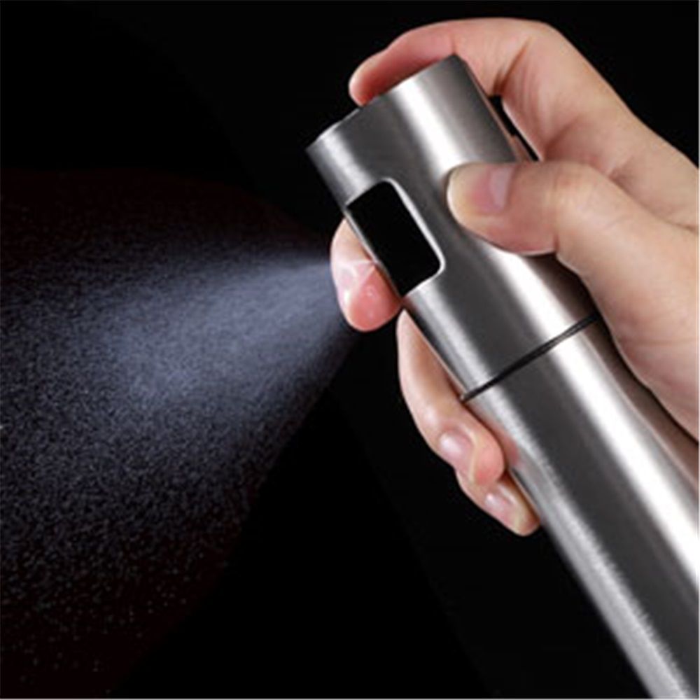 100ml(3.4oz) Household press fine spray oil kettle stainless steel spray bottle barbecue spray oil vinegar bottle household kitchen gadget