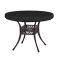 Round Tablecloth,  Waterproof Elastic Fitted Table Covers 76*10cm Tables, Wipeable Backed Plastic Table Cloths for Picnic, Camping, Outdoor - Black