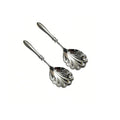 2-piece large service spoon set, 304 stainless steel catering utensils, used for party buffet dinner banquet cooking kitchen foundation, (silver)