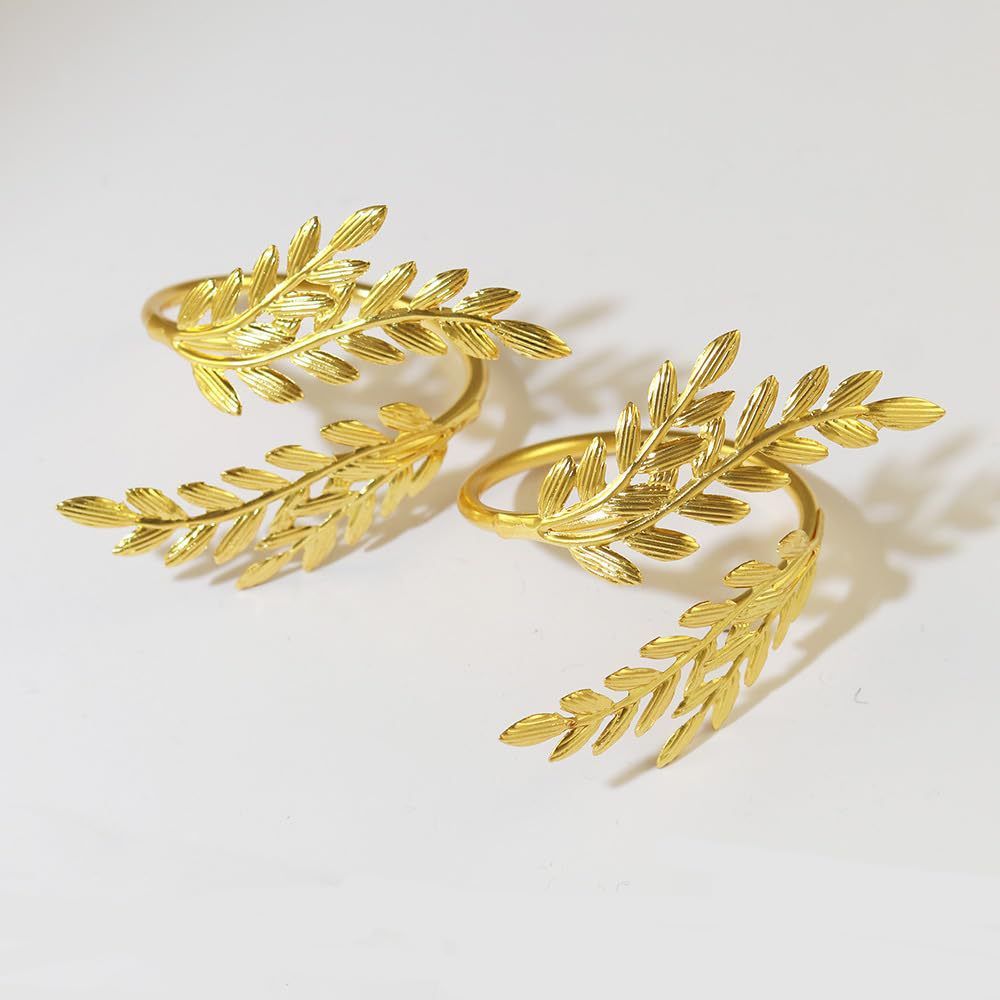 4pcs Curtain Tie Backs, Simple Elegant Leaf Curtain Tieback DIY Decorative Holdbacks Zinc Alloy Twist Drape Holder Clip for Home Office(Gold)