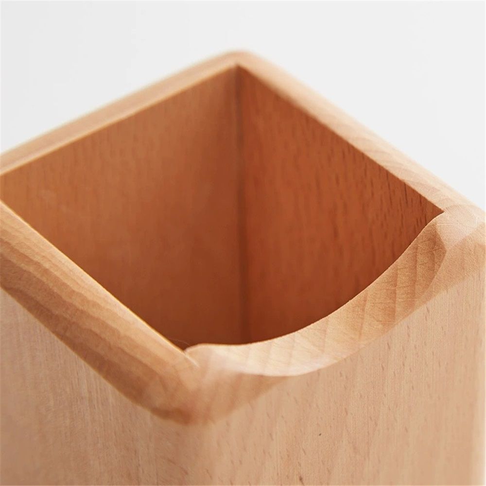 Wood Pen Holder Desk Pencil Holders Wooden Pen and Pencil Organizer Cup for Desktop Pens Stand Holder Cups,Eco Natural Color (natural wood color)