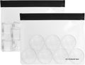 2pcs Reusable Ice Storage Bag - Freezer Safe Leak Proof Silicone and Plastic-Free Lunch Bag for Ice and Food Storage （Black  25.5 * 18.5 * 5CM）