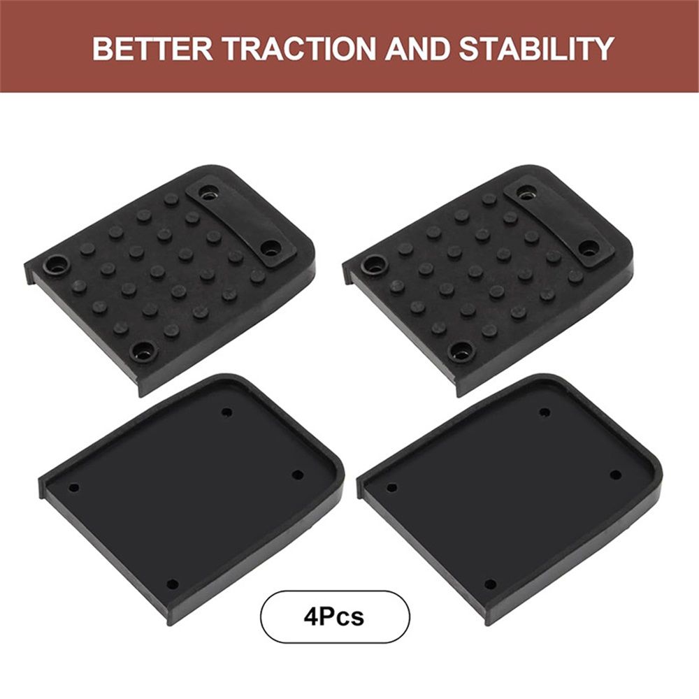 4Pcs Stilt Sole Anti-Slip Foot Pads for Drywall, Drywall Stilts Replacement Part Kits, Construction Tripod Mat with Screw for Plastering, Painting, Wiring, Street Performance