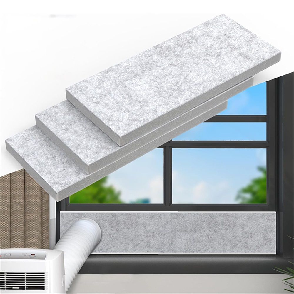 Insulated Foam Panels for Portable AC Window Seal Kit, Sturdy & Thick Air Conditioner Insulating Panel, Adjustable AC Window Seal Panels for Seal Heat, Reduce Noise, 3 Pack