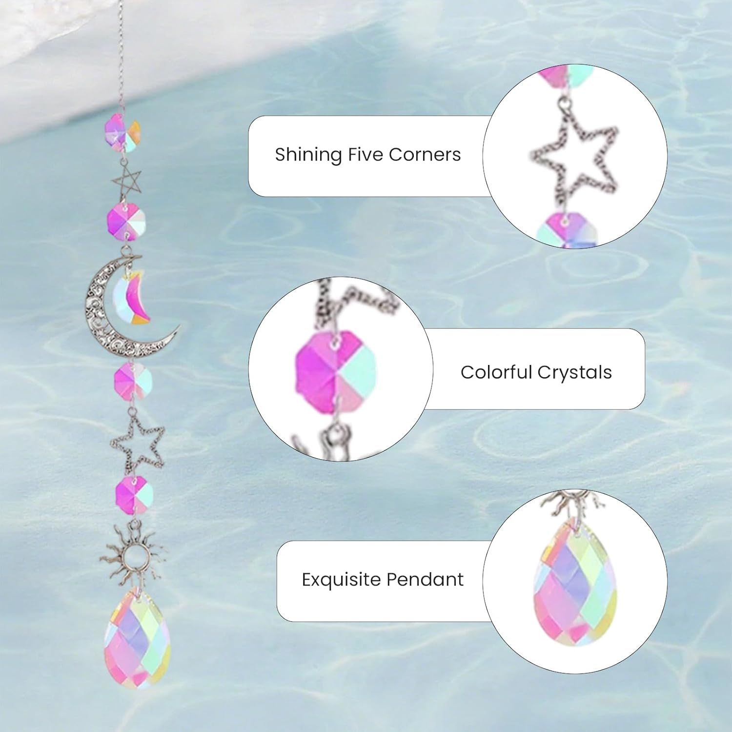 2pcs car Mirror Hanging Accessories，Car Charm，Rear View Mirror Hanging Decors， Gifts for Women