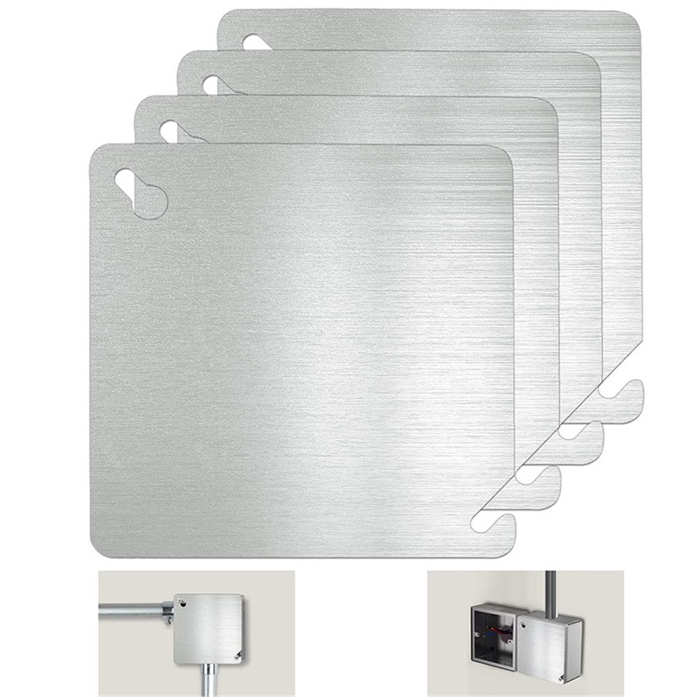 8pcs  Metal Electrical Box Cover Plate,Junction Box Covers,4 Inch Square Flat Blank Electric Box Cover