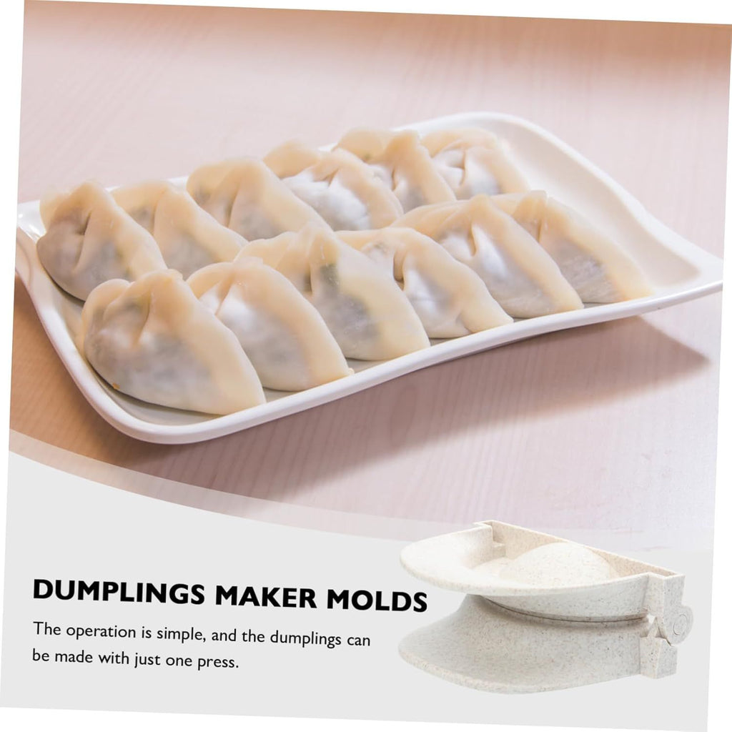 Dumpling Maker Dumpling Skin Maker Kitchen Small Tool Dumpling Mold Home Manual Dumplings（Small size beige）